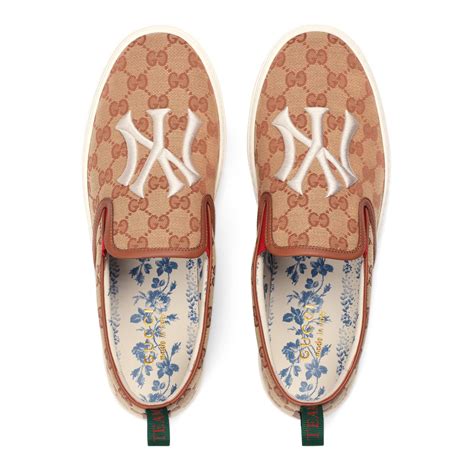 gucci ny yankees shoes|Gucci slip on Yankees.